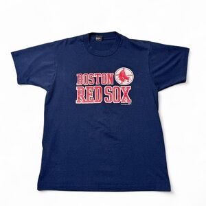 Vintage 1988 single stitch Boston Red Sox spellout tee navy L mens made in USA